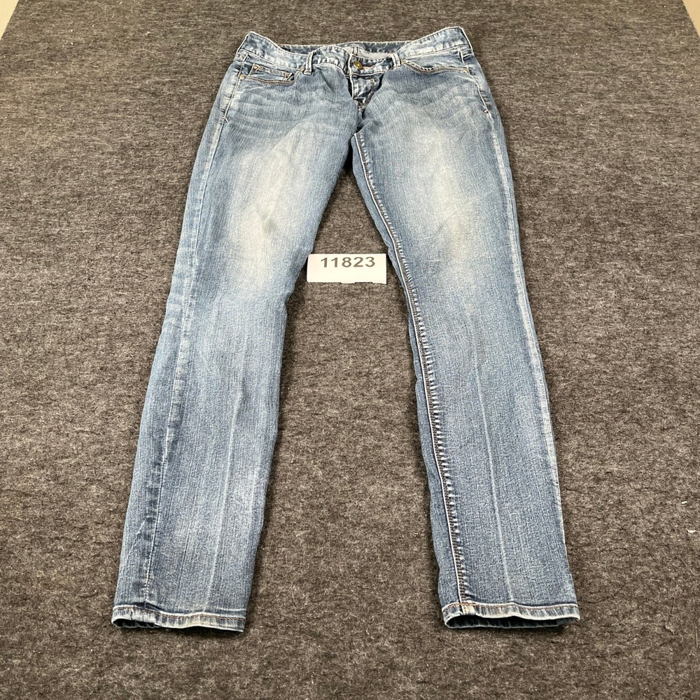 Express Jeans Stella Low Rise Legging Medium Wash Blue Denim Skinny 6R RN55285
